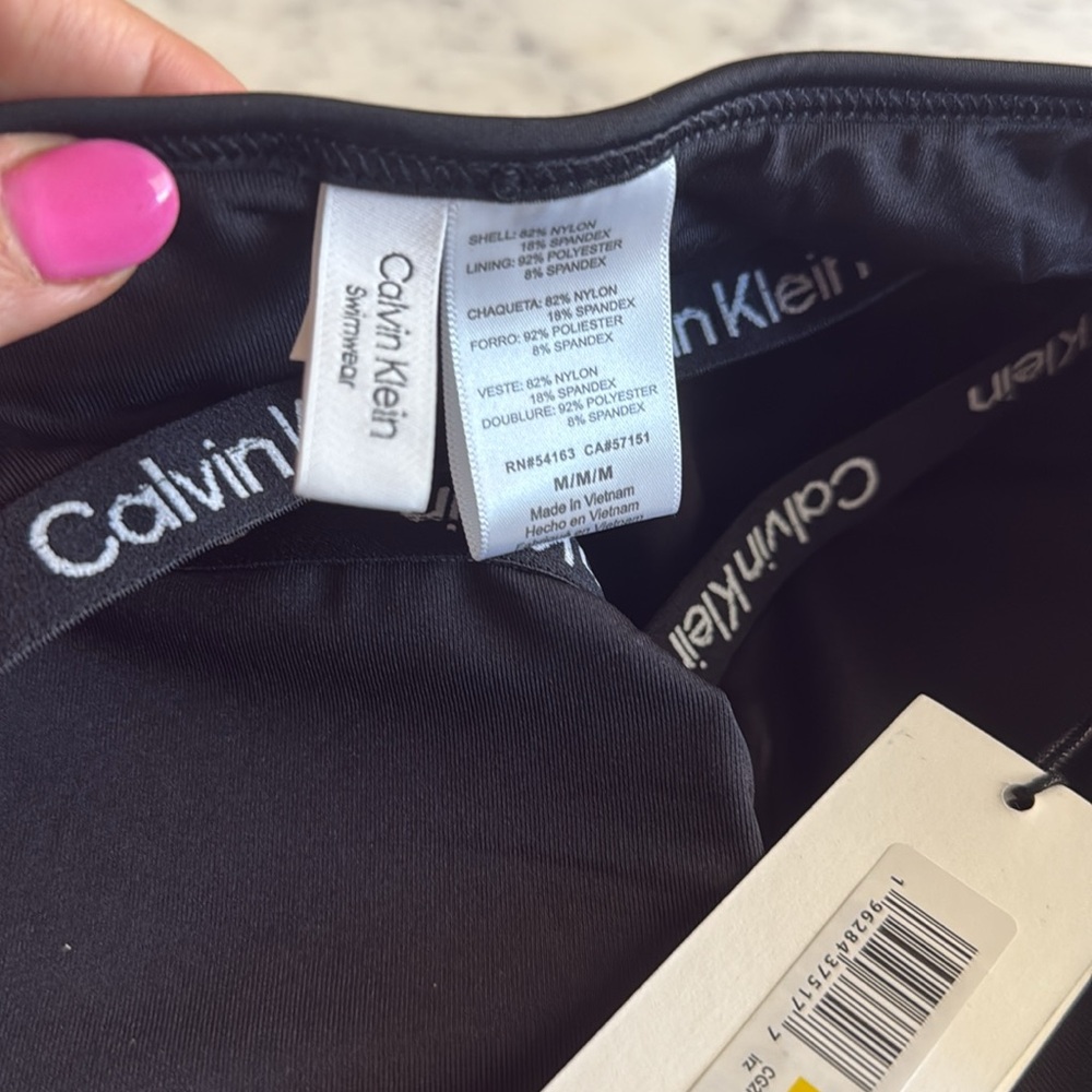 Calvin Klein Women's Animal-Print Bandeau Halter Tankini Top - Jaguar 🐆 NWT - Picture 5 of 6